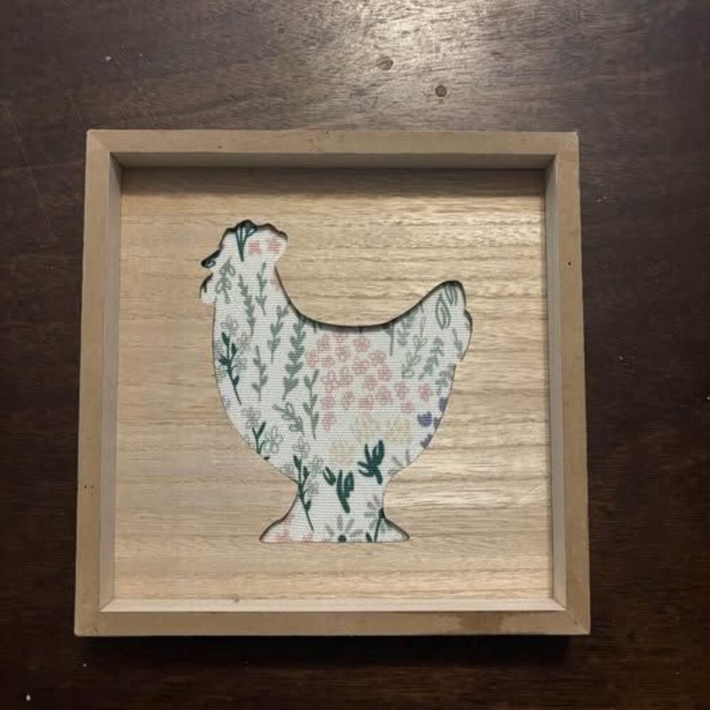 Farmhouse Chicken Wood Decor